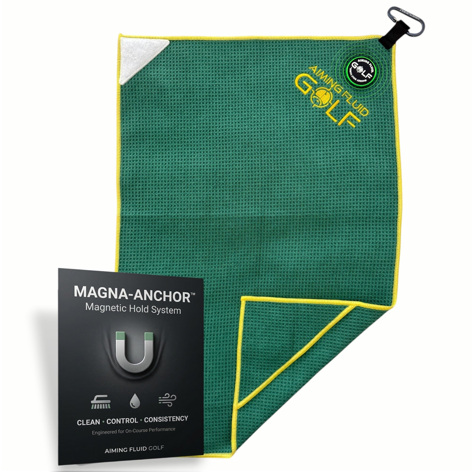Magna-Anchor™ Magnetic Golf Towel – Stubby (16×24)