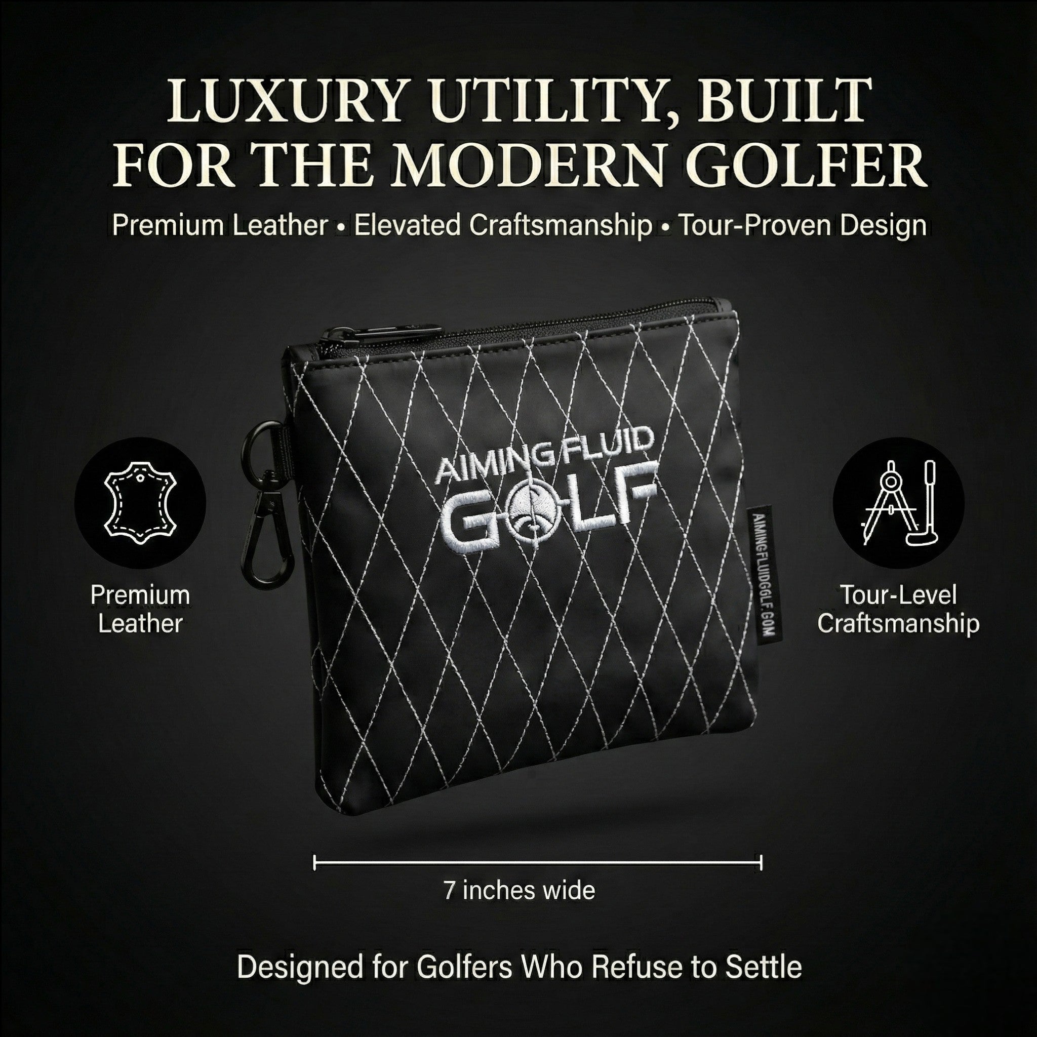 Leather Golf Utility Pouch – Premium Leather