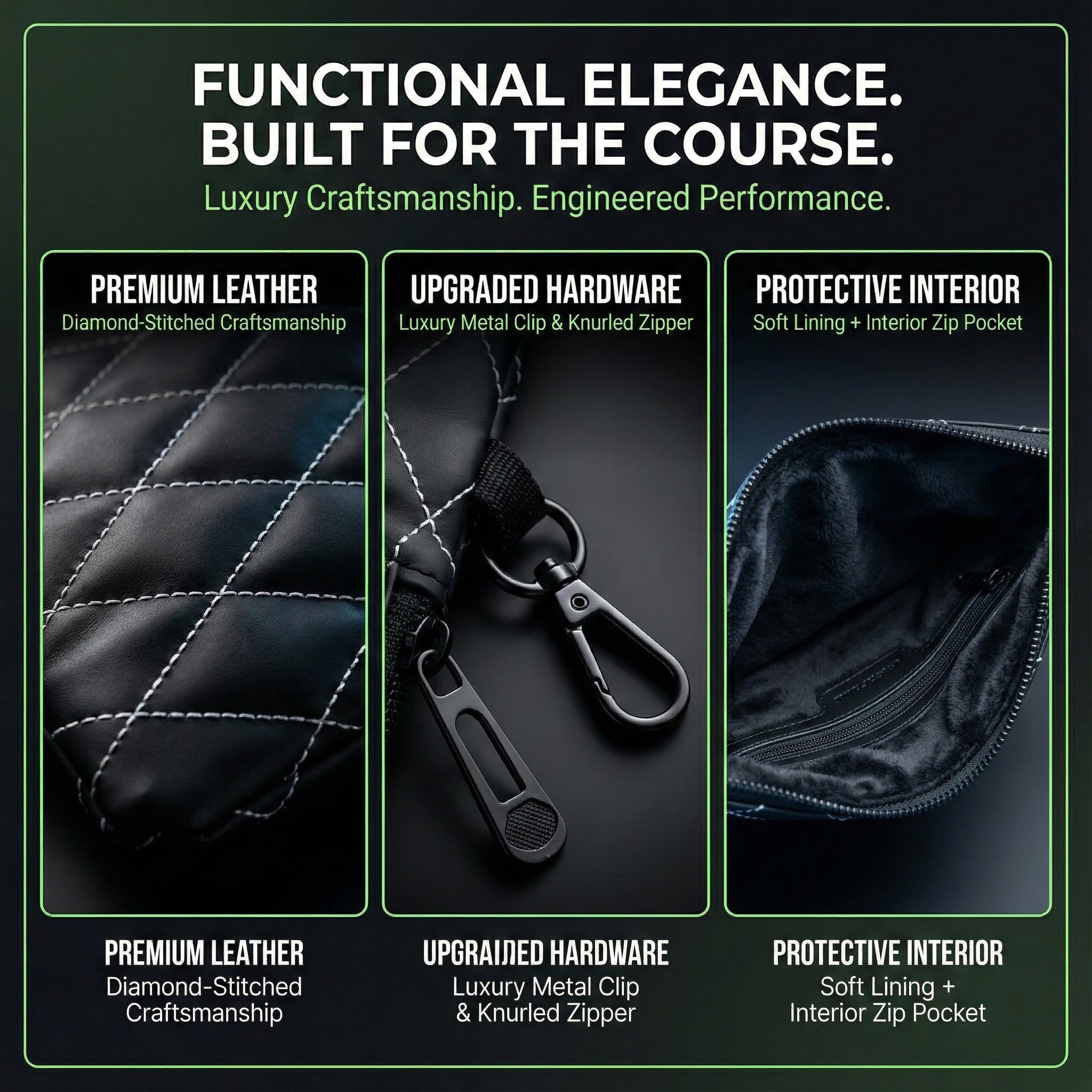 Leather Golf Utility Pouch – Premium Leather