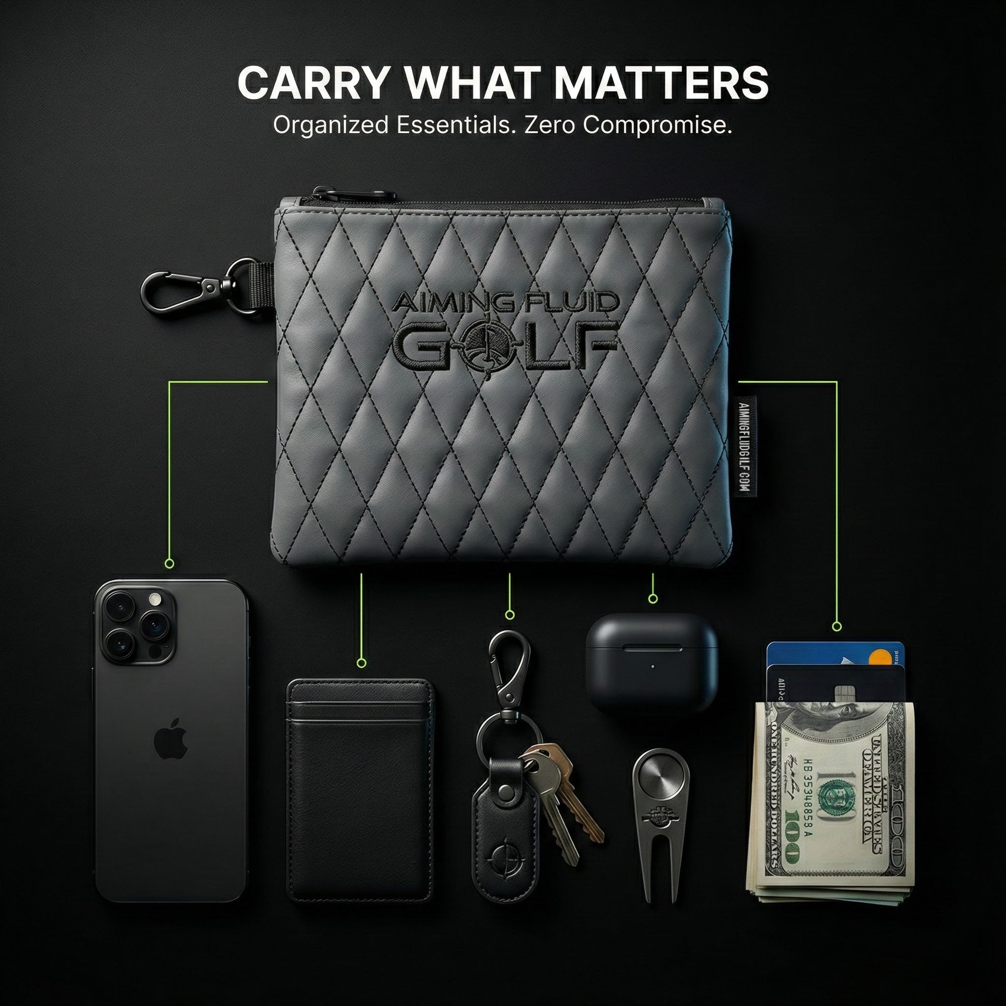 Leather Golf Utility Pouch – Premium Leather
