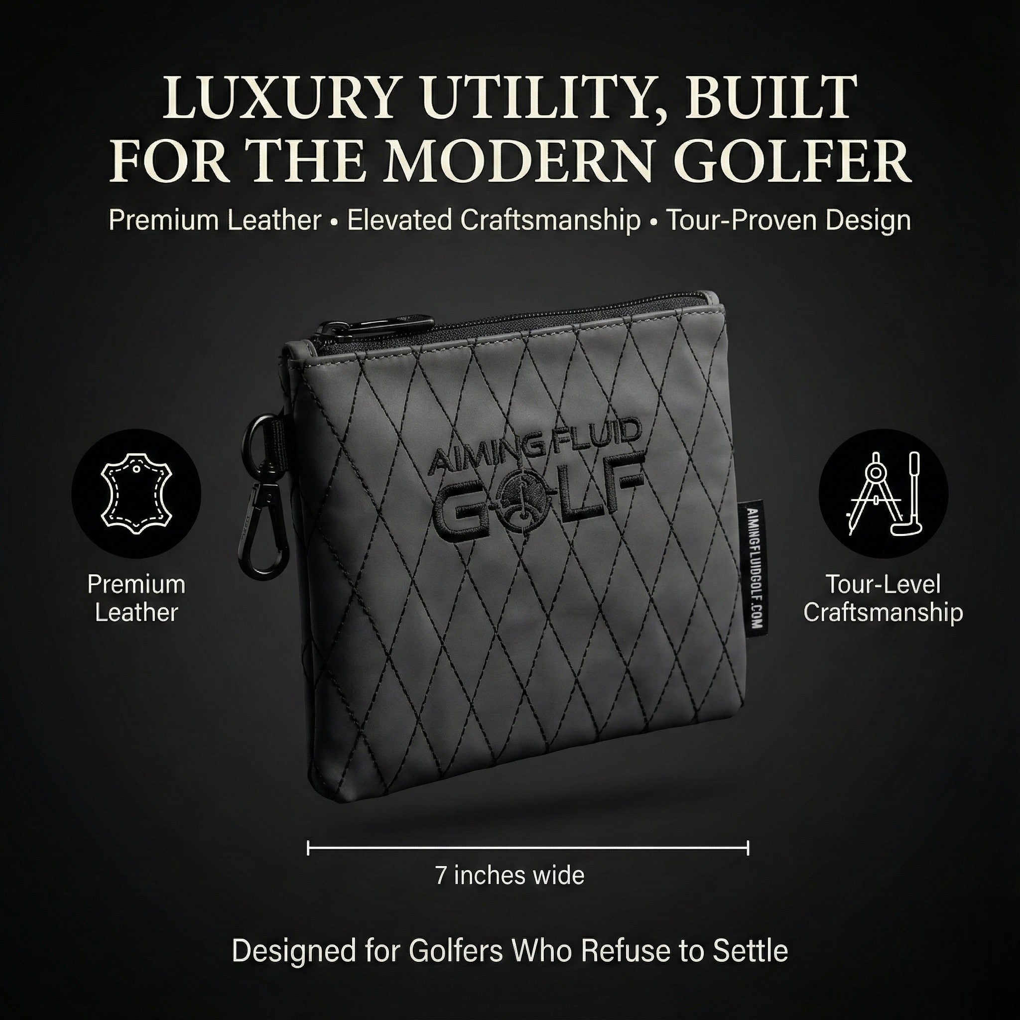 Leather Golf Utility Pouch – Premium Leather