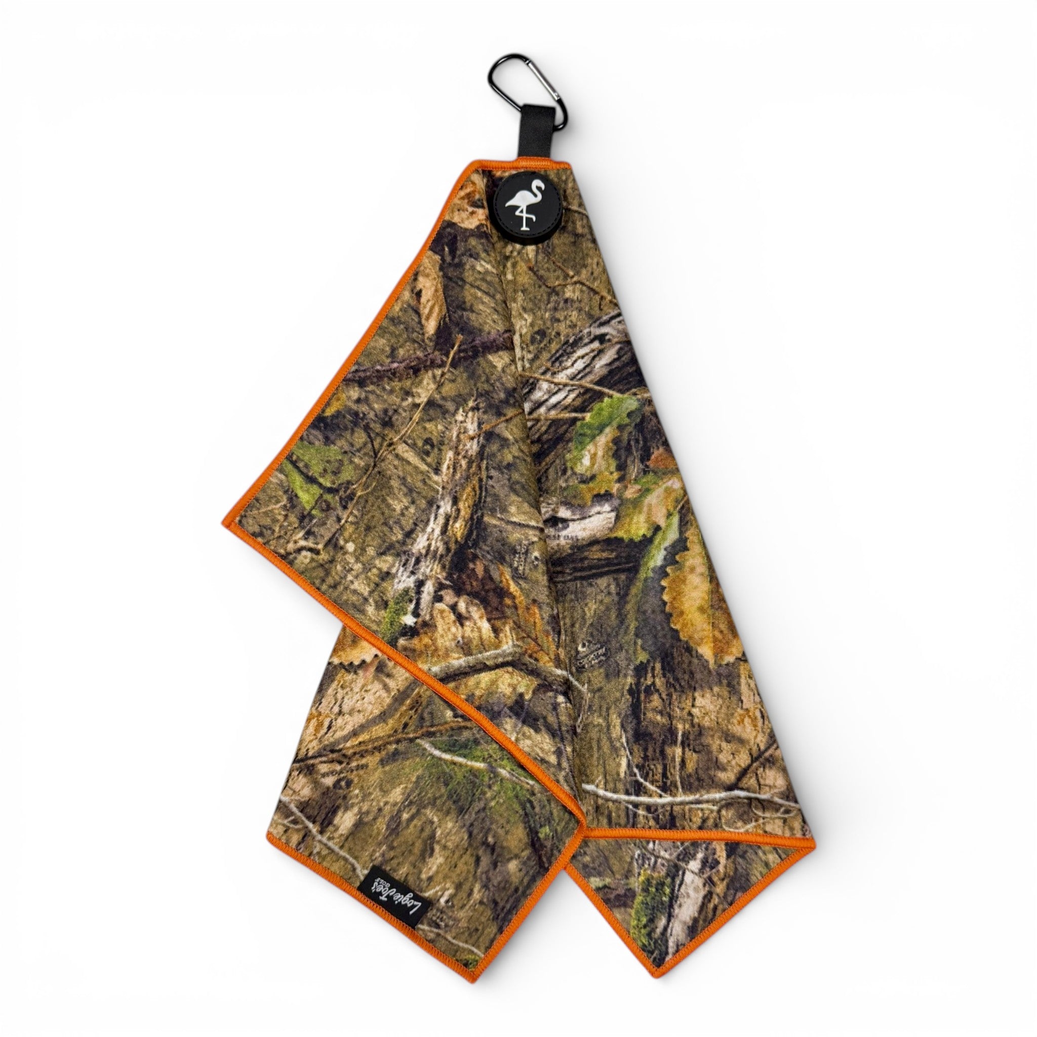 Woodland Camo Golf Towel | Premium Double-Sided Microfiber | Heavy-Duty Magnetic Towel with Carabiner Clip | 24 x 16 in