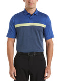 Mens Soft Touch Color Block Golf Polo