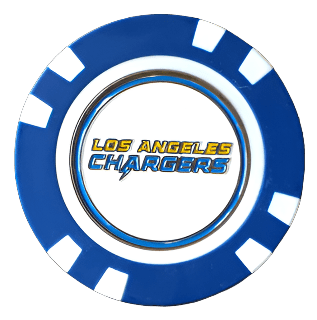 Officially Licensed Los Angeles Chargers Poker Chip Ball Marker
