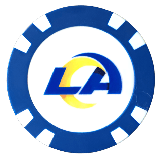 Officially Licensed Los Angeles Rams Poker Chip Ball Marker