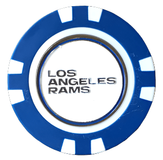 Officially Licensed Los Angeles Rams Poker Chip Ball Marker