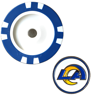 Officially Licensed Los Angeles Rams Poker Chip Ball Marker