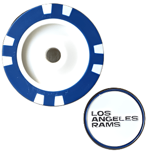 Officially Licensed Los Angeles Rams Poker Chip Ball Marker