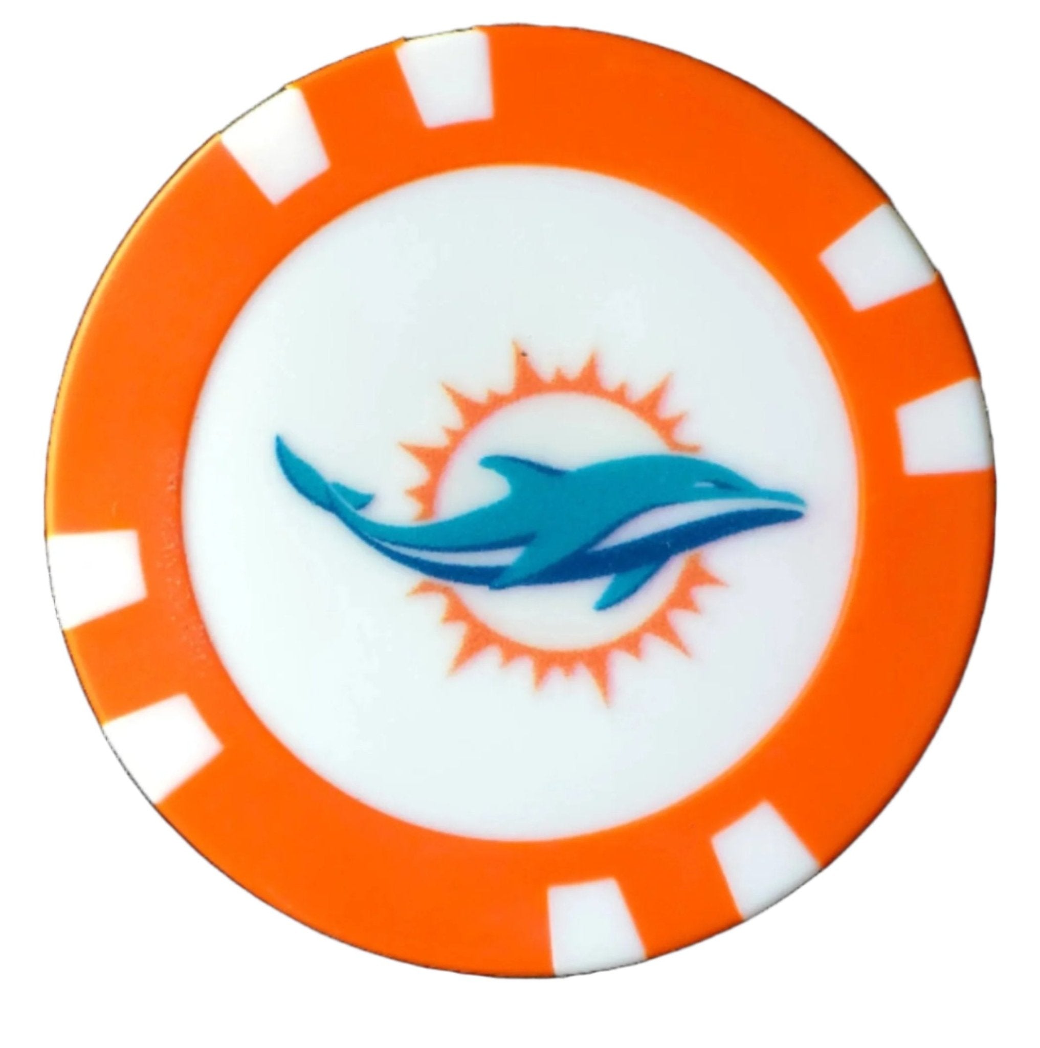 Officially Licensed Miami Dolphins Poker Chip Ball Marker