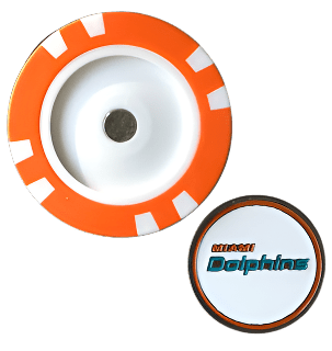 Officially Licensed Miami Dolphins Poker Chip Ball Marker