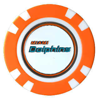 Officially Licensed Miami Dolphins Poker Chip Ball Marker