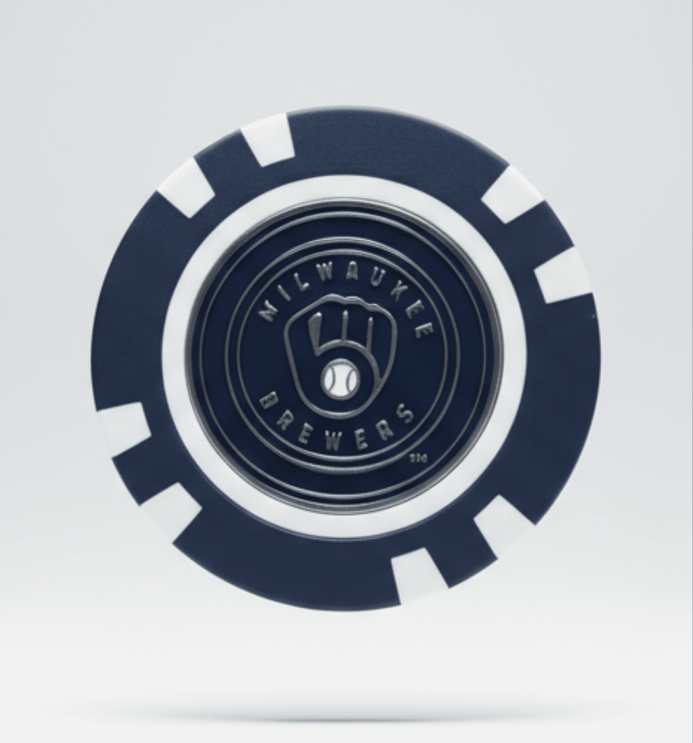 Officially Licensed Milwaukee Brewers Poker Chip Ball Marker