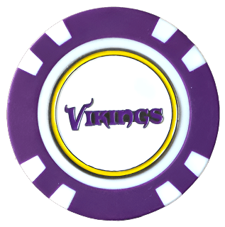 Officially Licensed Minnesota Vikings Poker Chip Ball Marker
