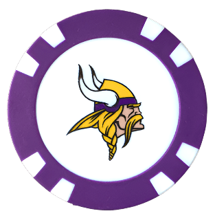 Officially Licensed Minnesota Vikings Poker Chip Ball Marker