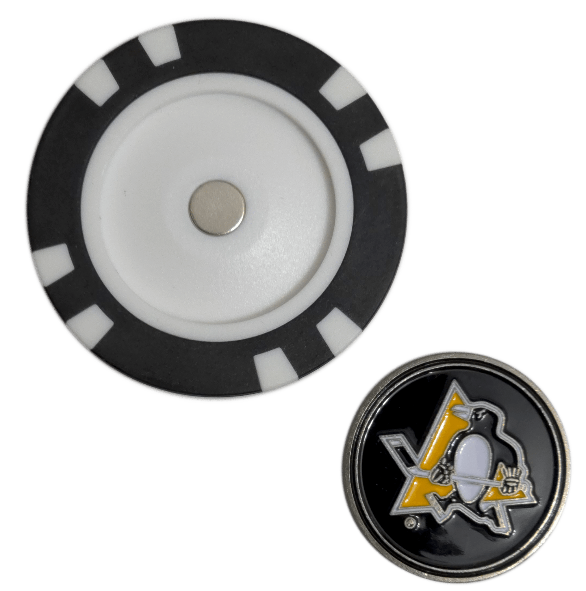 Officially Licensed Pittsburgh Penguins Poker Chip Golf Ball Marker