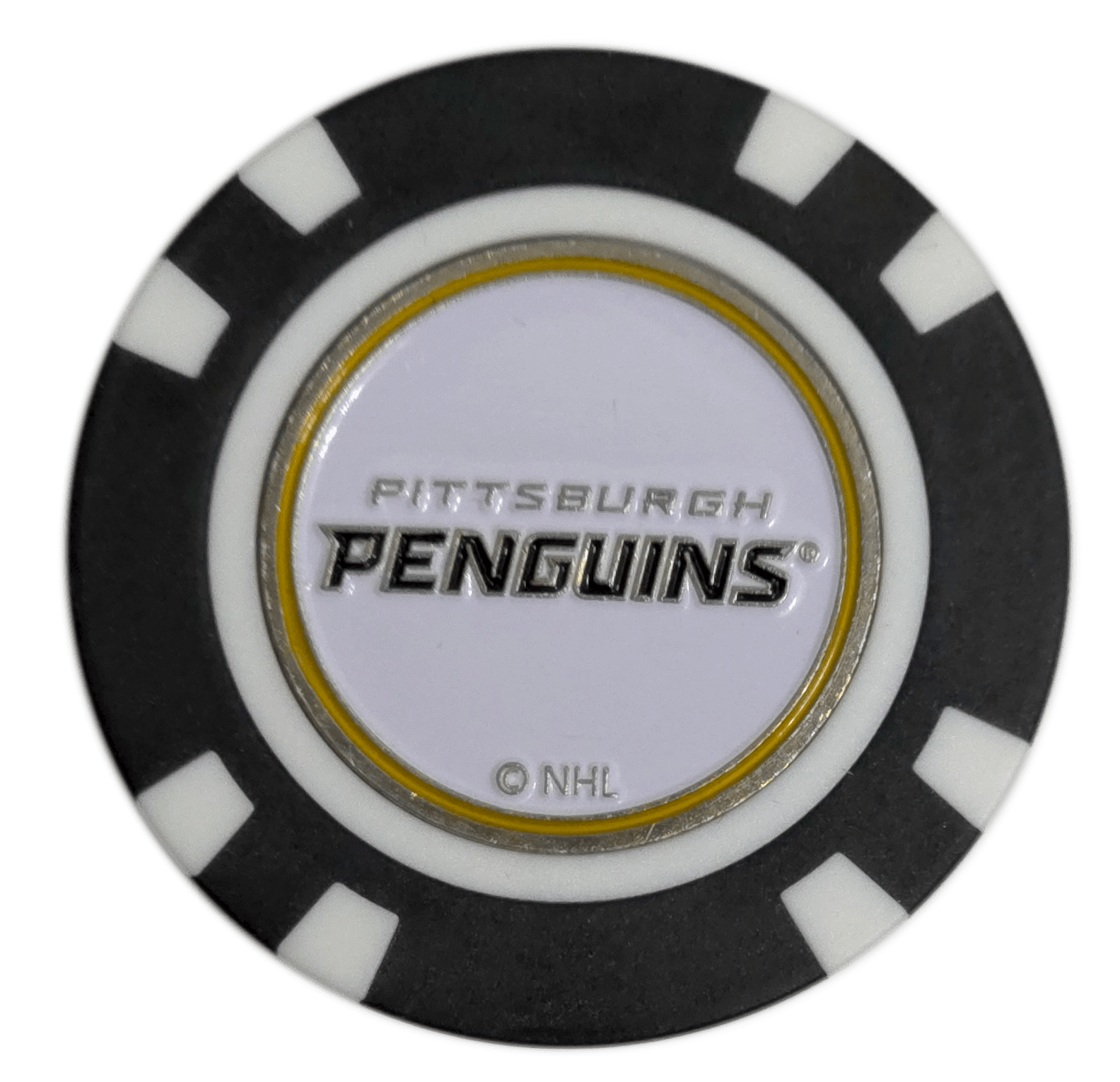 Officially Licensed Pittsburgh Penguins Poker Chip Golf Ball Marker