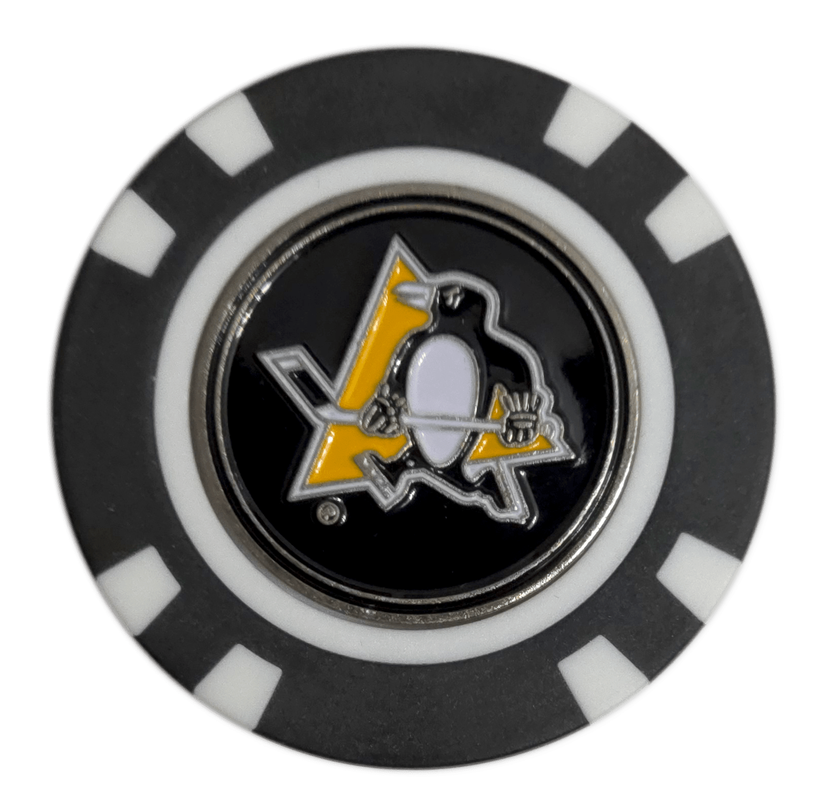 Officially Licensed Pittsburgh Penguins Poker Chip Golf Ball Marker