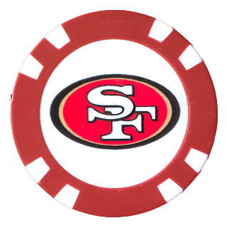 Officially Licensed San Francisco 49ers Poker Chip Ball Marker
