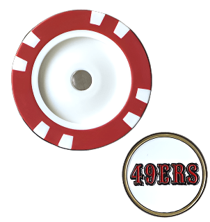 Officially Licensed San Francisco 49ers Poker Chip Ball Marker