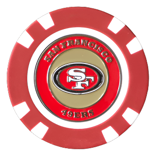 Officially Licensed San Francisco 49ers Poker Chip Ball Marker