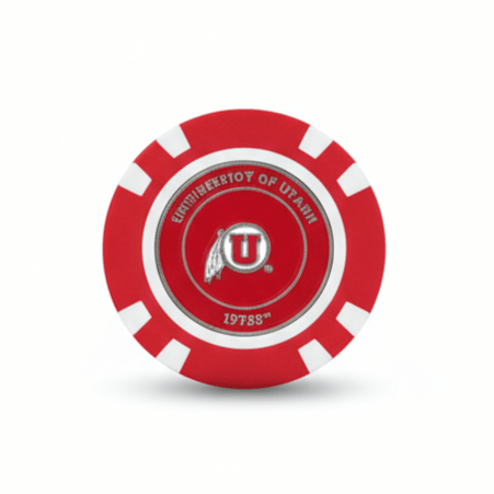 Officially Licensed Utah Utes Poker Chip Ball Marker