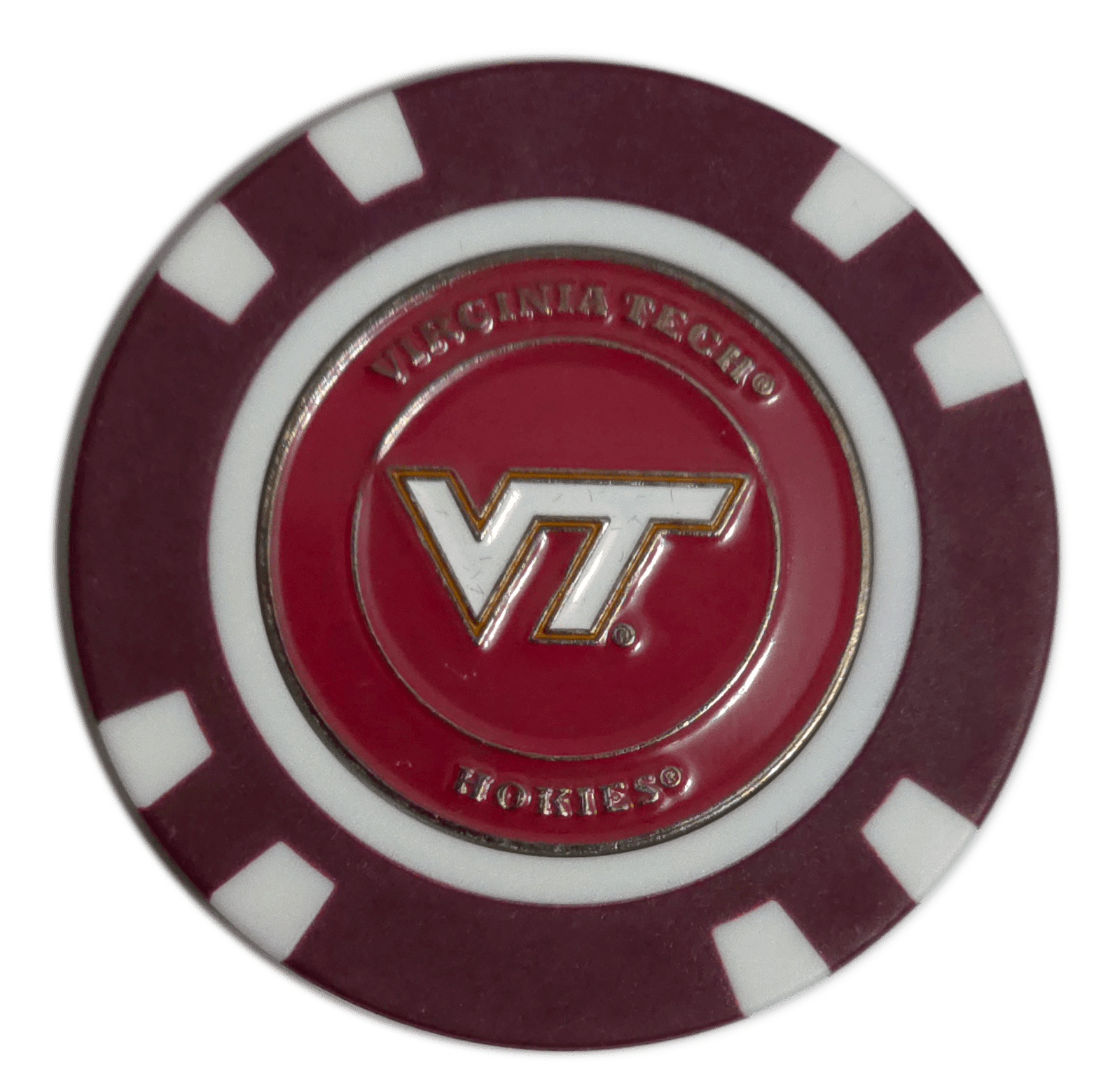 Officially Licensed Virginia Tech Hokies Poker Chip Ball Marker