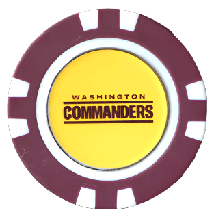Officially Licensed Washington Commanders Poker Chip Ball Marker