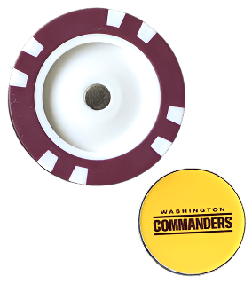 Officially Licensed Washington Commanders Poker Chip Ball Marker