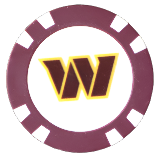 Officially Licensed Washington Commanders Poker Chip Ball Marker